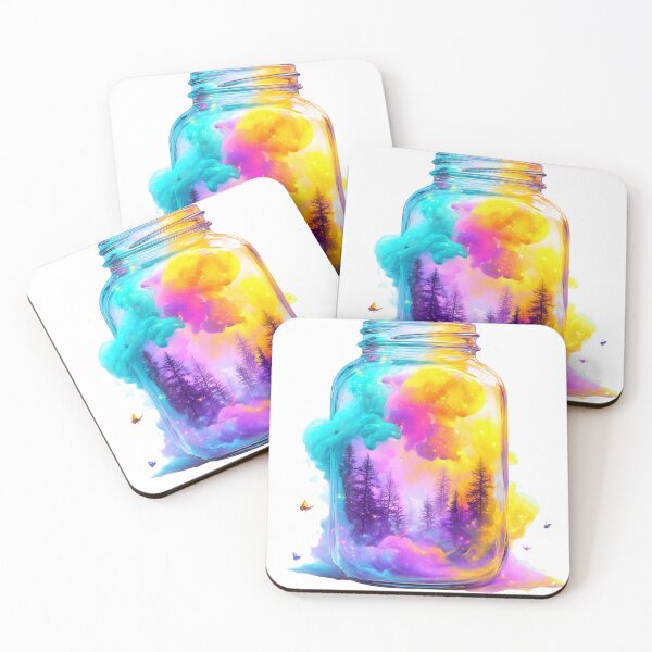 Item preview, Cosmic Forest in a Jar – Vibrant Fantasy Landscape designed and sold by DuncanMaxStar .
