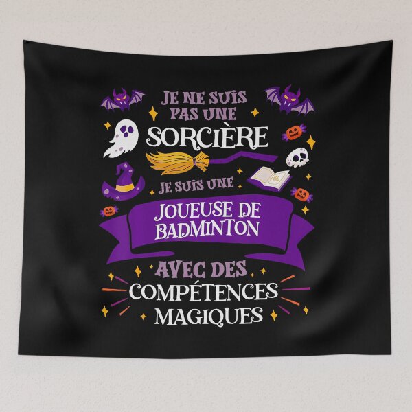 Item preview, Pas Une Sorcire Je Suis Une Joueuse De Badminton Cadeau designed and sold by EdithKelly1.