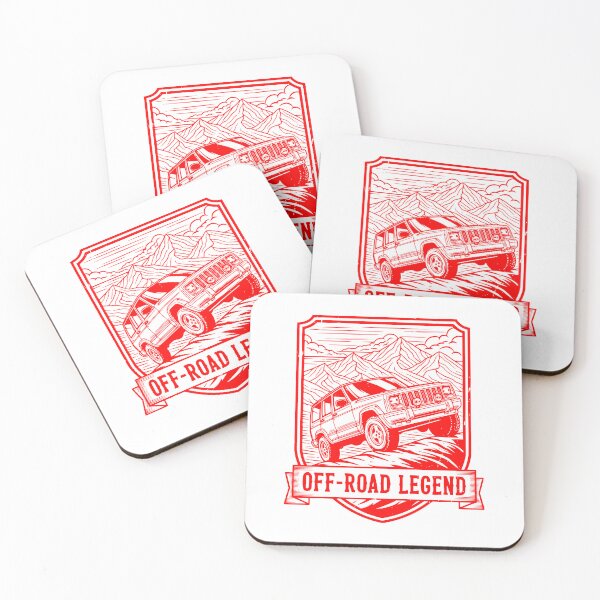 Item preview, Classic 4x4 Off-Road Legend XJ Mountain Adventure Red designed and sold by Off-Road-Zone.