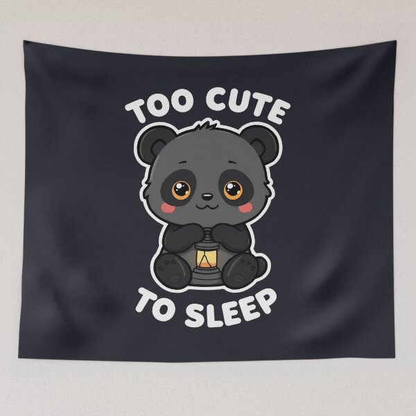 Item preview, Midnight Panda – Too Cute to Sleep | Cute Chibi Panda Night Shirt designed and sold by EchopawCo.