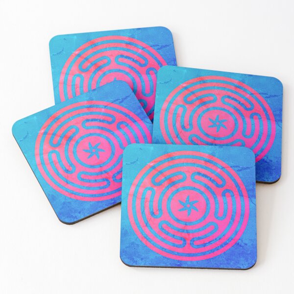 Item preview, Hecate's Wheel Red on Blue designed and sold by Kwandry.