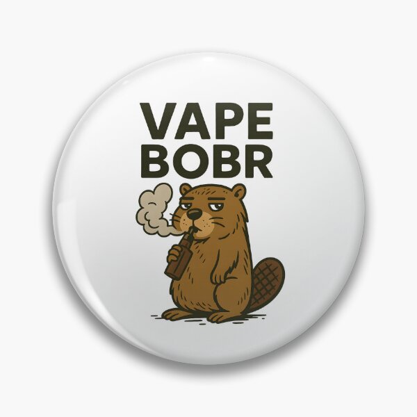 Item preview, Vape Bobr – Cartoon Beaver Vaping designed and sold by House of Taste Vape Designs.
