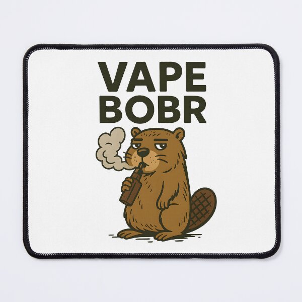 Item preview, Vape Bobr – Cartoon Beaver Vaping designed and sold by House of Taste Designs.