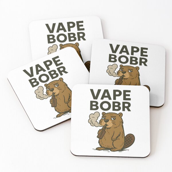 Item preview, Vape Bobr – Cartoon Beaver Vaping designed and sold by House of Taste Designs.