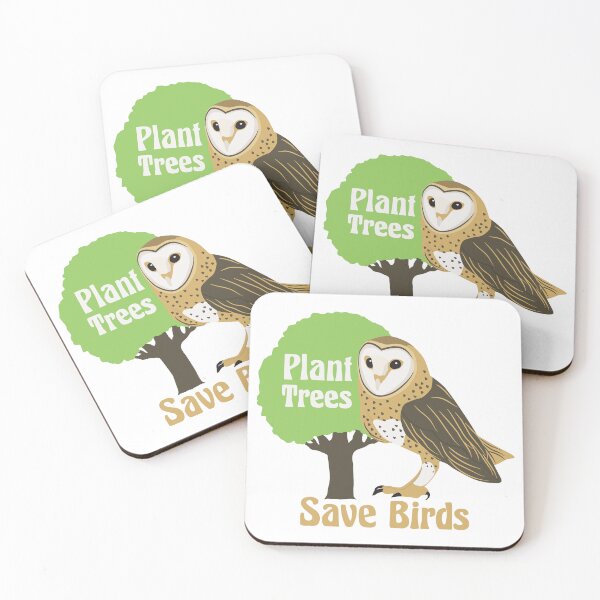 Item preview, Plant Trees Save Birds Owl designed and sold by Innet.