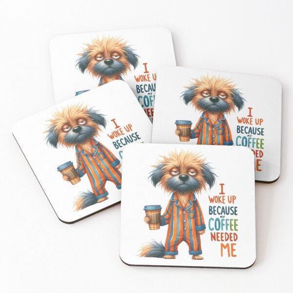 Item preview, Sleepy Dog with Coffee designed and sold by finkelart.