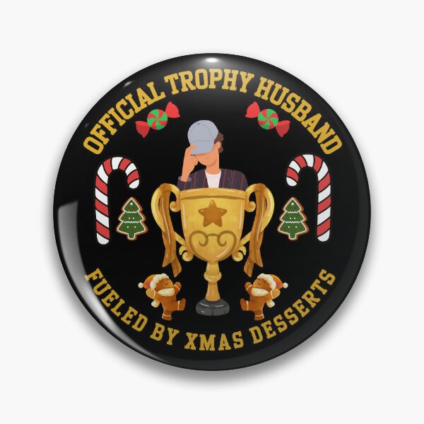 Item preview, Official Trophy Husband Fueled by Xmas Desserts – Funny Christmas Husband Trophy Cup Design designed and sold by AnaPixMar.