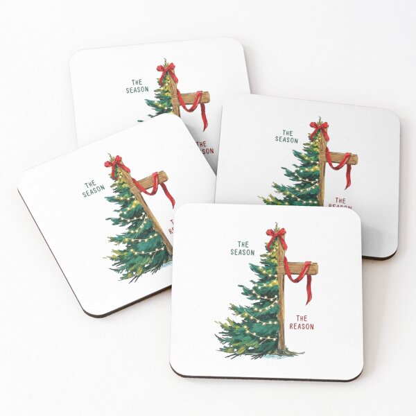 Item preview, Christmas Humor - Christmas Tree The Season Jesus Cross The Reason designed and sold by Velvetstitches.