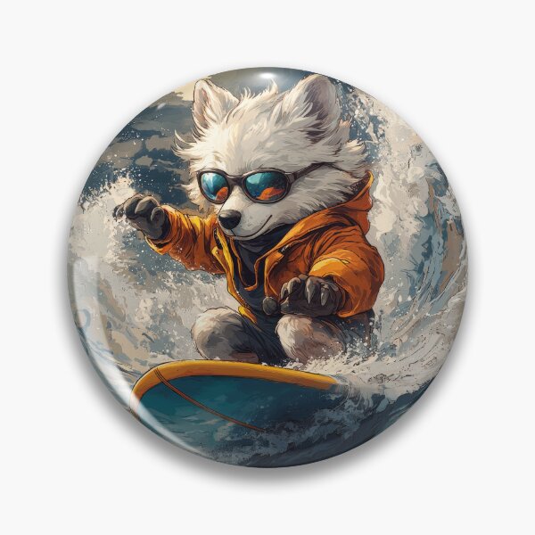 Item preview, Surfing Wolf in Sunglasses and Hoodie designed and sold by Daagath.