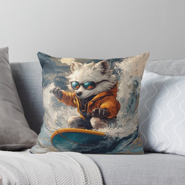 Item preview, Surfing Wolf in Sunglasses and Hoodie designed and sold by Daagath.