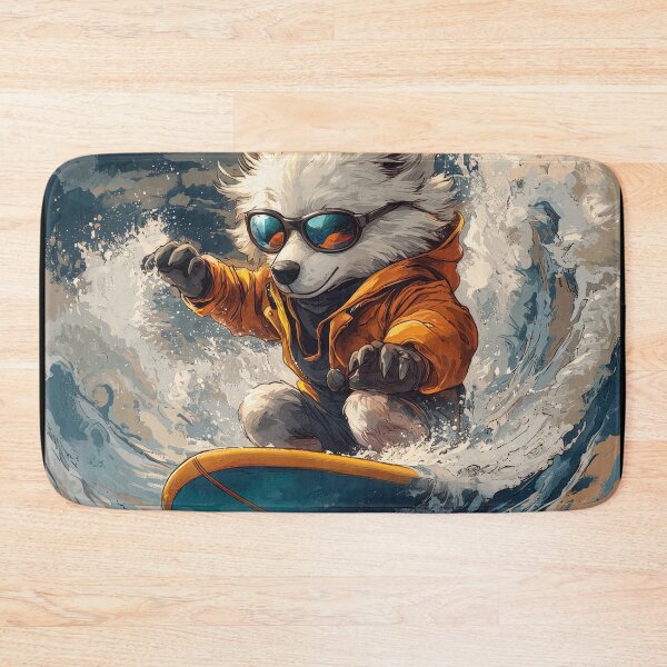 Item preview, Surfing Wolf in Sunglasses and Hoodie designed and sold by Daagath.