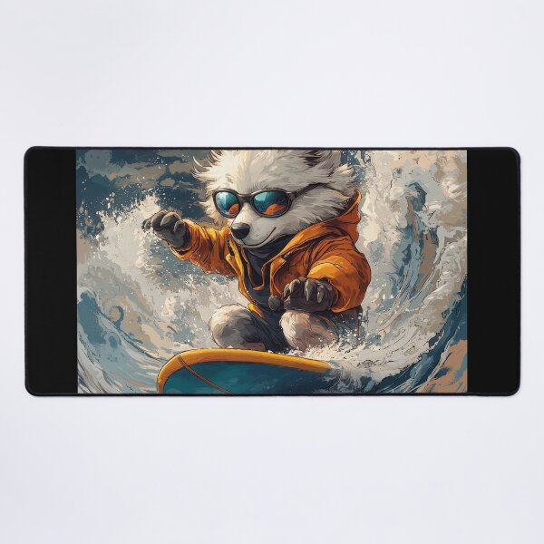 Item preview, Surfing Wolf in Sunglasses and Hoodie designed and sold by Daagath.