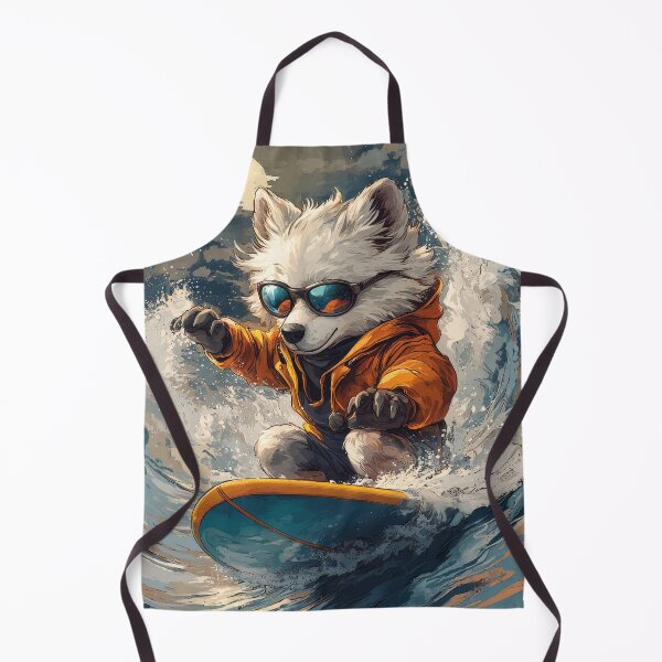 Item preview, Surfing Wolf in Sunglasses and Hoodie designed and sold by Daagath.
