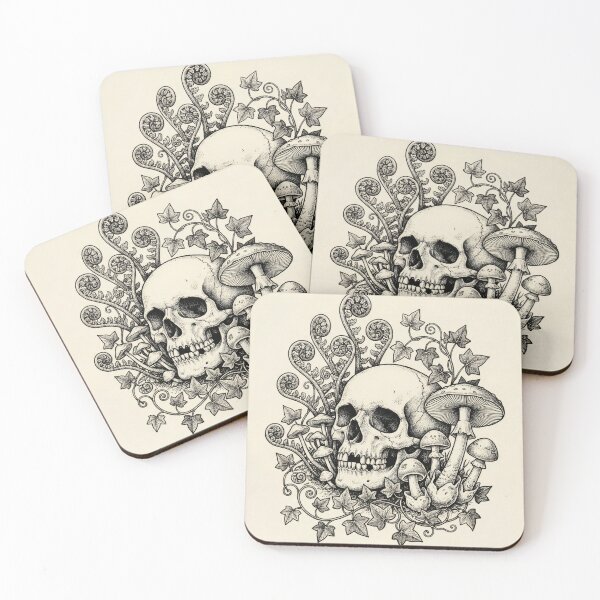 Item preview, Memento Mori: Vintage Botanical Skull & Ferns designed and sold by The boys.
