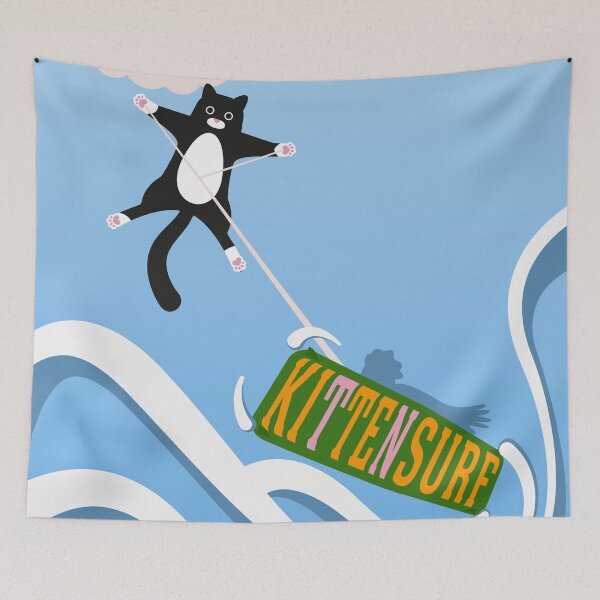 Item preview, Kite Surfing BLACK CAT – Kittensurf Funny Beach Shirt designed and sold by bembureda.