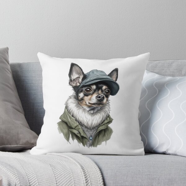 Item preview, Stylish Chihuahua in a Khaki Jacket designed and sold by CHRIST5000.