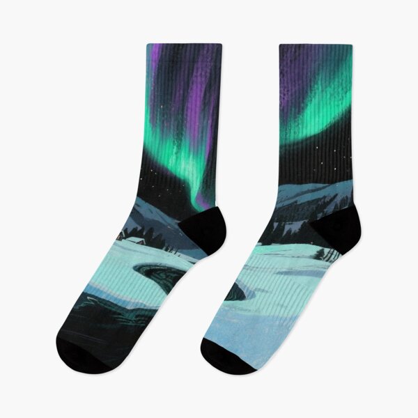 Item preview, A Frozen River – Winter’s Silent Light Show designed and sold by HappySproutArt.