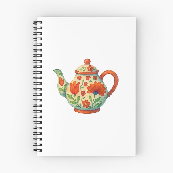 Item preview, Watercolor Floral Teapot –  Tea Pot Illustration designed and sold by Pacika.