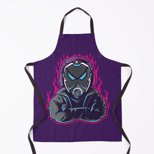 Item preview, Gas Mask Warrior Mascot Logo – Tactical Post-Apocalyptic Fighter designed and sold by MerlinWear.