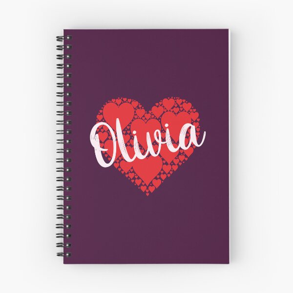 Artikelvorschau, Olivia Name Red Heart entworfen und verkauft von Jeallan Designs.