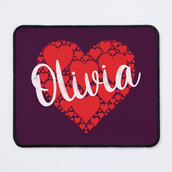 Item preview, Olivia Name Red Heart designed and sold by Jeallan Designs.