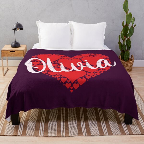 Artikelvorschau, Olivia Name Red Heart entworfen und verkauft von Jeallan Designs.