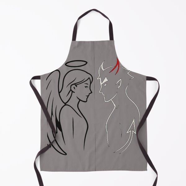 Item preview, Angel vs Demon Minimal Line Art – Light & Dark Aesthetic | Fantasy Silhouette Design for T-Shirts & Stickers designed and sold by zevorgue.