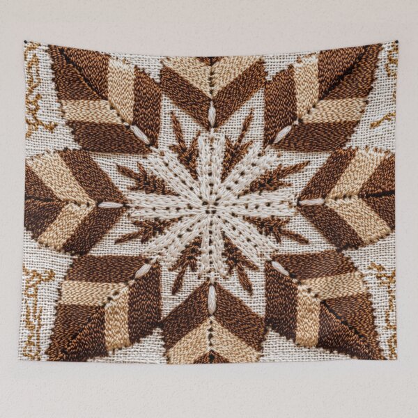 Item preview, Runic Snowstar Needlework — Scandinavian Embroidery Mandala designed and sold by MiraLumeStudio.