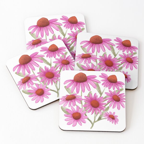Item preview, Echinacea - coneflower pink designed and sold by JenPolegattoArt.