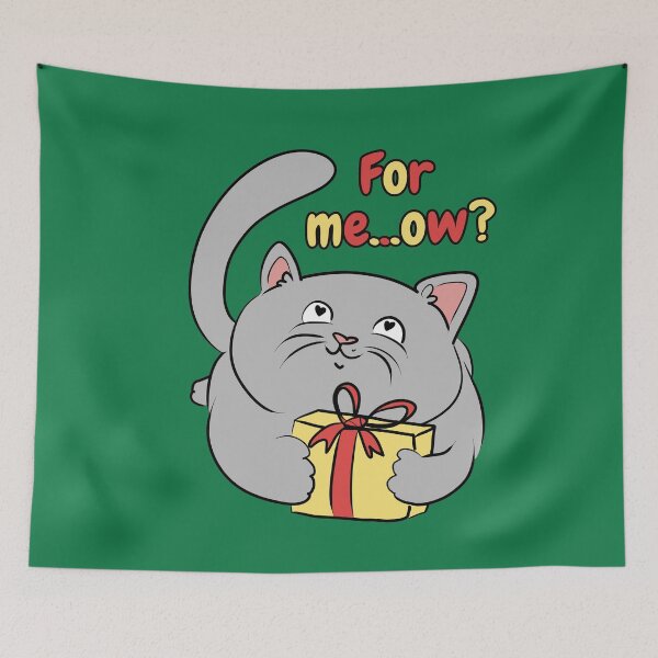 Item preview, For me...ow? Cute Cat with a Present designed and sold by HugSomeNettles.