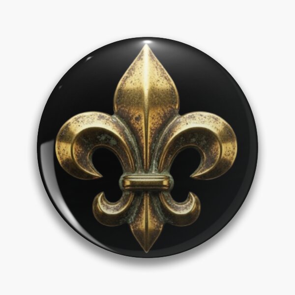 Item preview, Fleur De Lys Brass Vintage Medieval Heraldic Emblem designed and sold by ProjectNoah.