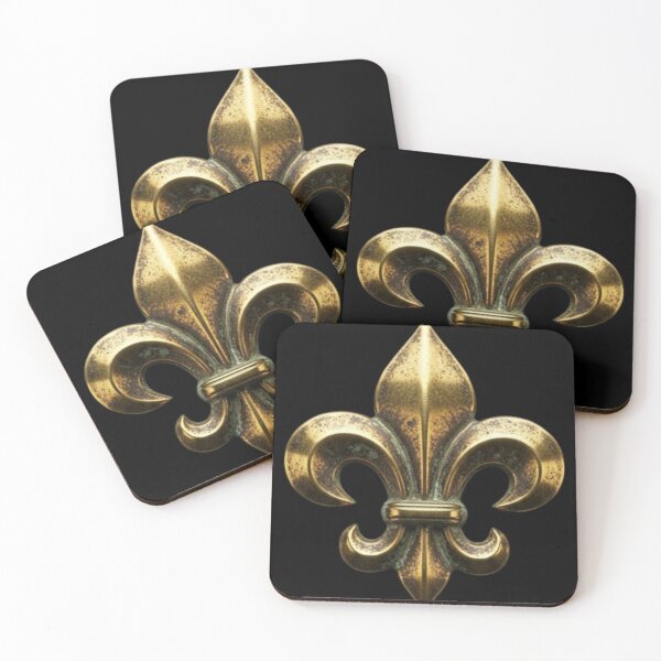 Item preview, Fleur De Lys Brass Vintage Medieval Heraldic Emblem designed and sold by ProjectNoah.