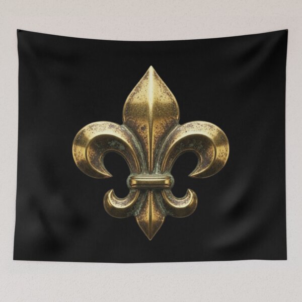 Item preview, Fleur De Lys Brass Vintage Medieval Heraldic Emblem designed and sold by ProjectNoah.