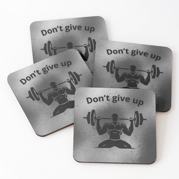Item preview, sports pattern, don't give up designed and sold by Fitness-Flow.