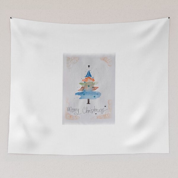 Item preview, Watercolor Christmas tree, colorful designed and sold by SGBerryart.