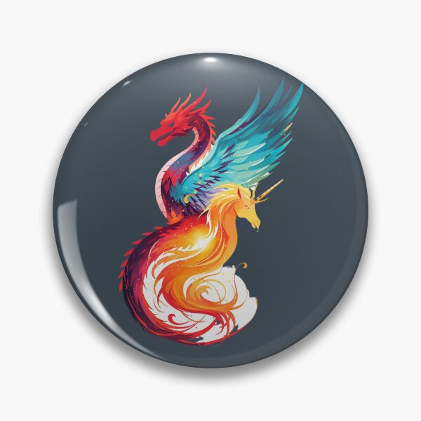 Item preview, Elemental Fantasy Dragon Phoenix Unicorn Art designed and sold by Prachodayat Artworks.