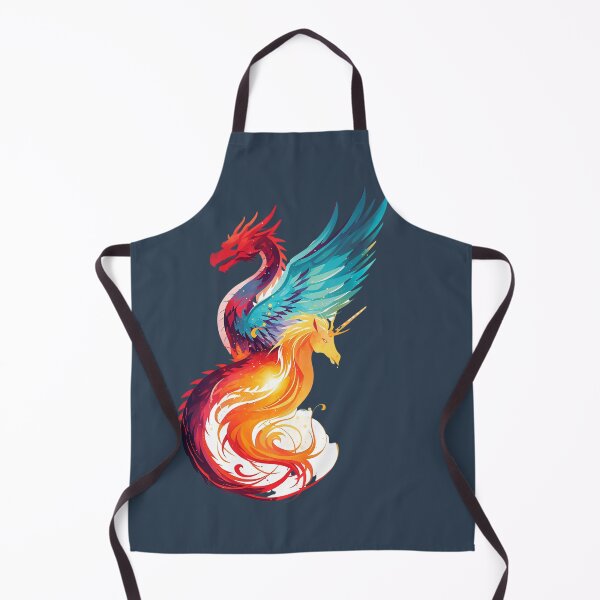 Item preview, Elemental Fantasy Dragon Phoenix Unicorn Art designed and sold by Prachodayat Artworks.