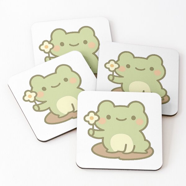 Item preview, Cute Flower Frog Sticker designed and sold by BluesSketchbook.
