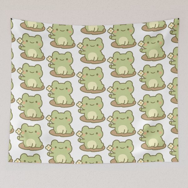 Item preview, Cute Flower Frog Sticker designed and sold by BluesSketchbook.