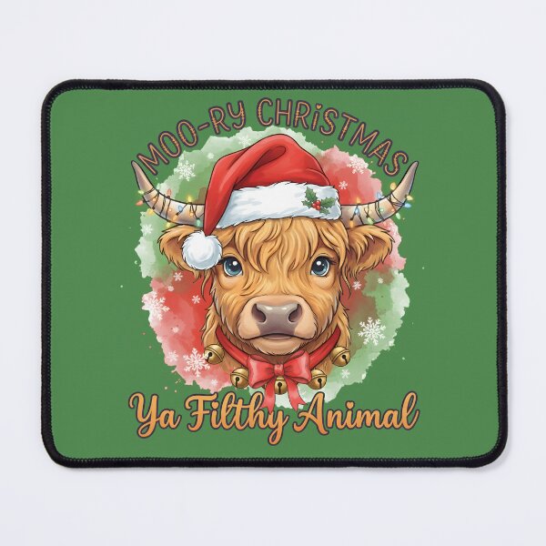 Item preview, Moo-ry Christmas Ya Filthy Animal designed and sold by Frog Level Treasures.