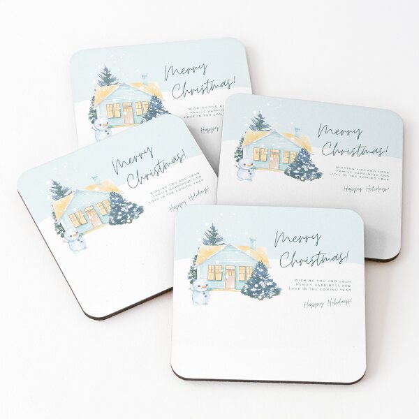 Item preview, Watercolor blue and white winter Christmas designed and sold by ArtisticFerns.