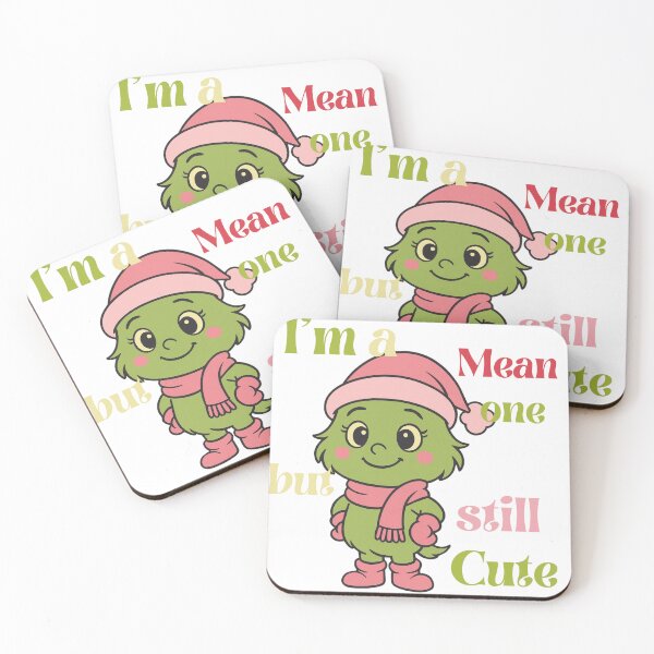 Item preview, Cute Sassy Green Christmas Character – “Mean One but Still Cute” Holiday Design designed and sold by Midlife Mood Merch.