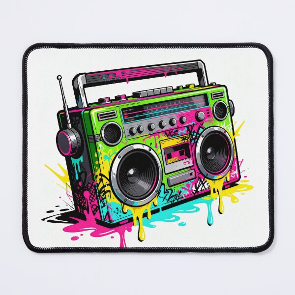 Item preview, Graffiti Boombox - 90s Hip Hop & Street Art Vibe designed and sold by PratikG24.