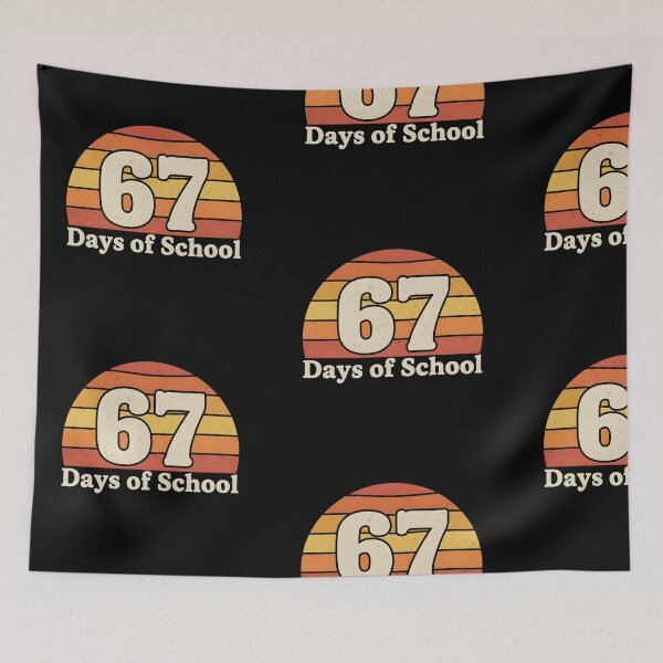 Item preview, 67 Days of School – Retro Sunset Countdown Teacher Student Gift designed and sold by drchzak.