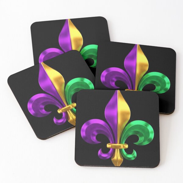 Item preview, Fleur De Lys Mardi Gras Purple Green Gold New Orleans designed and sold by ProjectNoah.