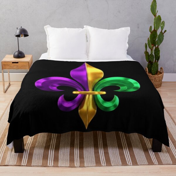 Item preview, Fleur De Lys Mardi Gras Purple Green Gold New Orleans designed and sold by ProjectNoah.