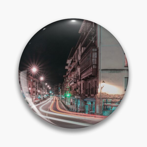 Item preview, San Vicente de la Barquera Night Lights - Main Street Long Exposure designed and sold by DavidBuitragoCobo.