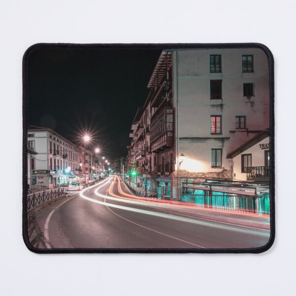 Item preview, San Vicente de la Barquera Night Lights - Main Street Long Exposure designed and sold by DavidBuitragoCobo.