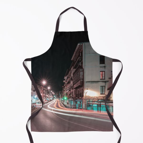 Item preview, San Vicente de la Barquera Night Lights - Main Street Long Exposure designed and sold by DavidBuitragoCobo.