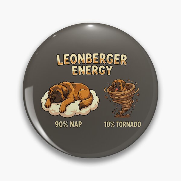Item preview, Leonberger Energy – 90% Nap 10% Tornado Funny Dog Design designed and sold by EdgyEdgeArt.